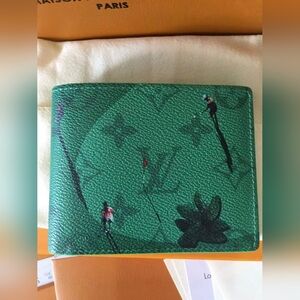 Louis Vuitton Green Slender Wallet